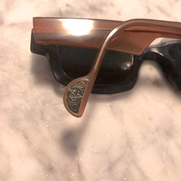 Rare Anne Et Valentin So Sweet 1203 Sunglasses Brown Black & Opaque Grey Vintage - Picture 4 of 11